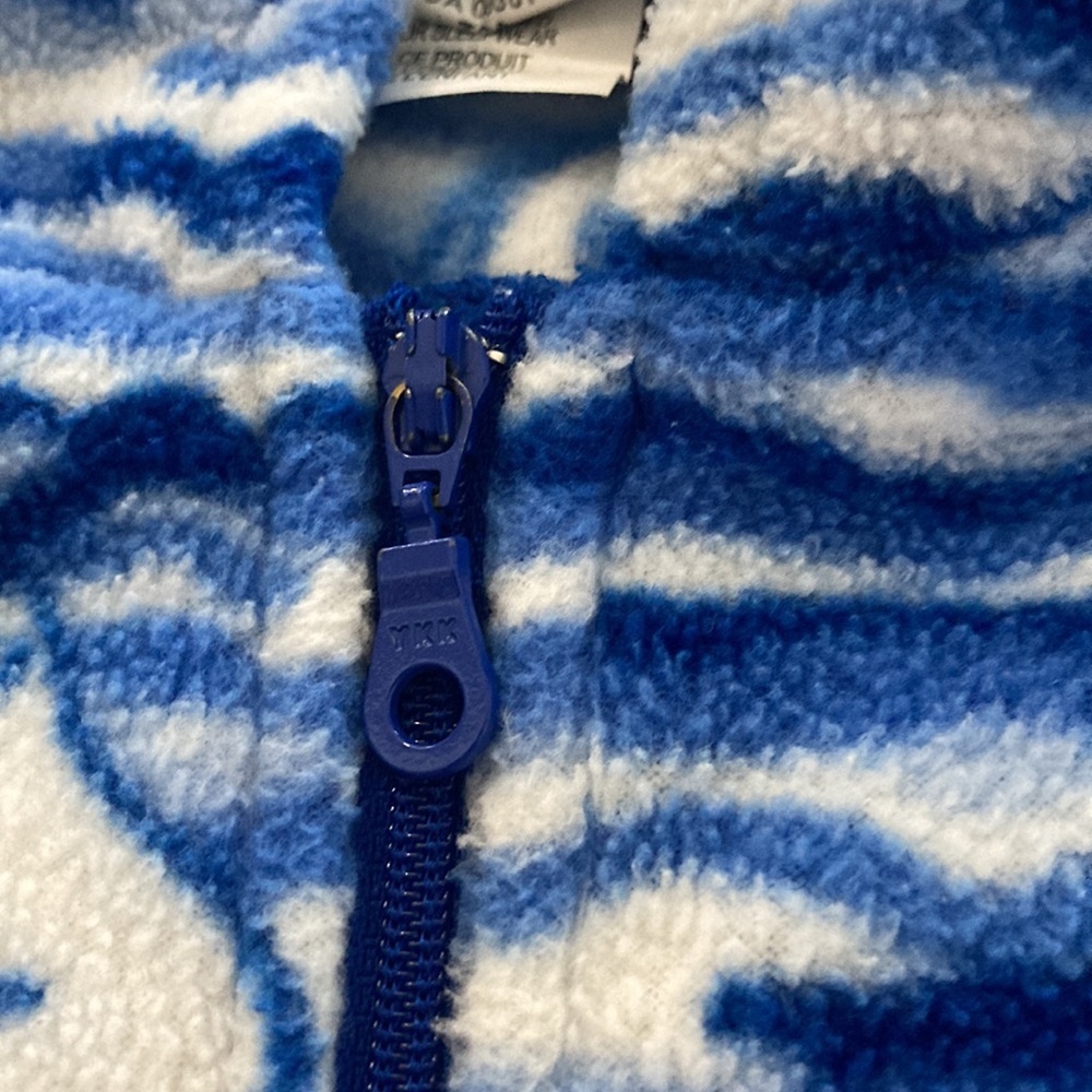 Columbia Blue White Polar Bear Polyester Fleece Winter Full Zip Bunting Suit - Picture 6 of 7